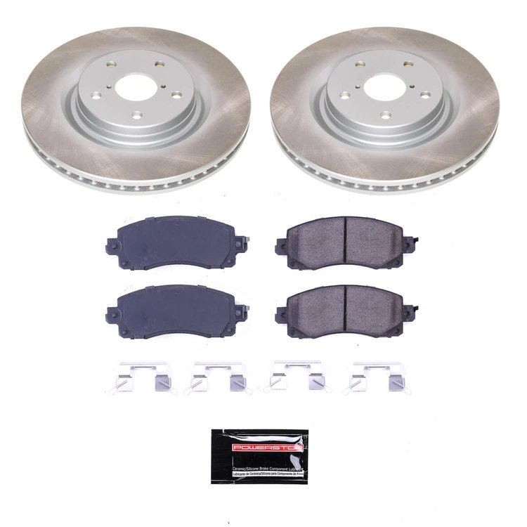 SC8481 Semi-Coated Rotor & Low-Dust Ceramic Brake Pad Kit