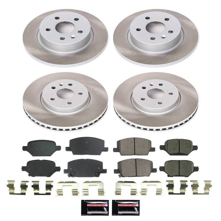 SC8505 Semi-Coated Rotor & Low-Dust Ceramic Brake Pad Kit