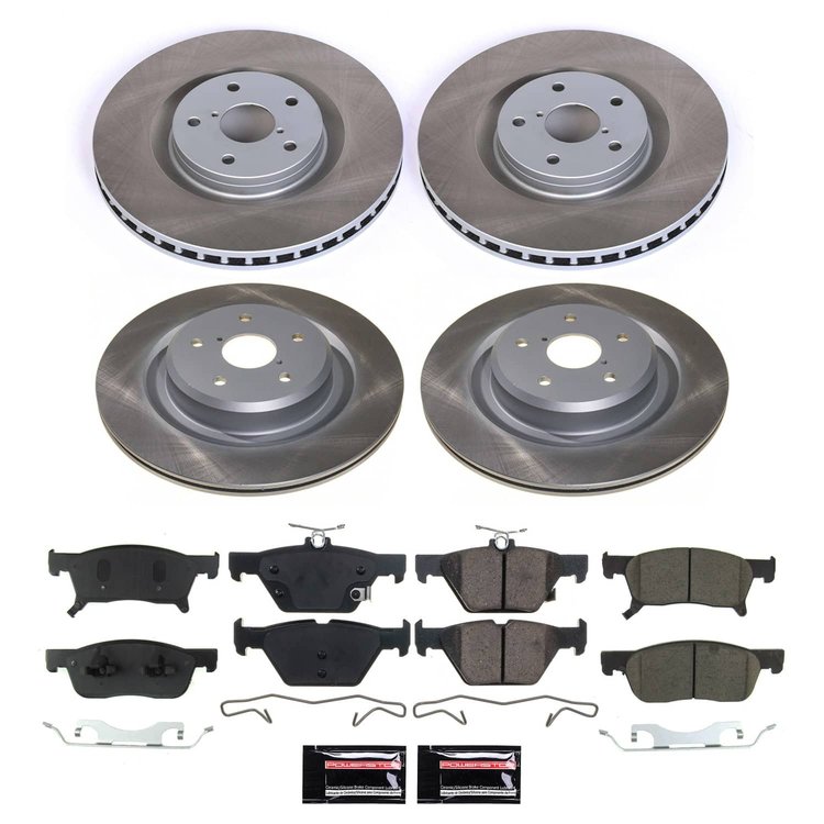 SC8518 Semi-Coated Rotor & Low-Dust Ceramic Brake Pad Kit