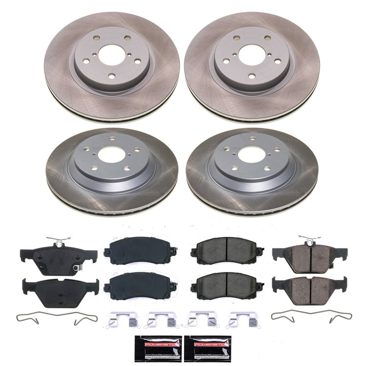 SC8520 Semi-Coated Rotor & Low-Dust Ceramic Brake Pad Kit