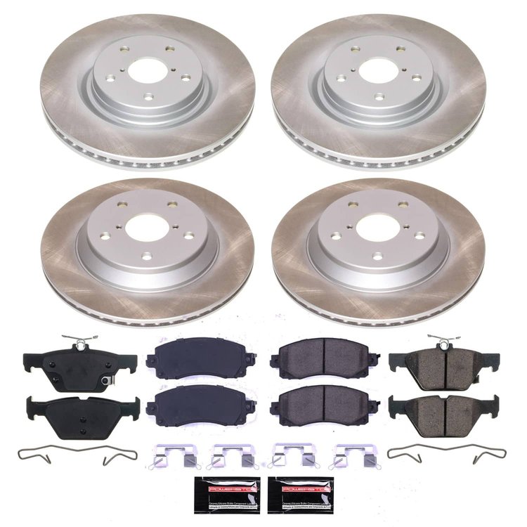 SC8521 Semi-Coated Rotor & Low-Dust Ceramic Brake Pad Kit