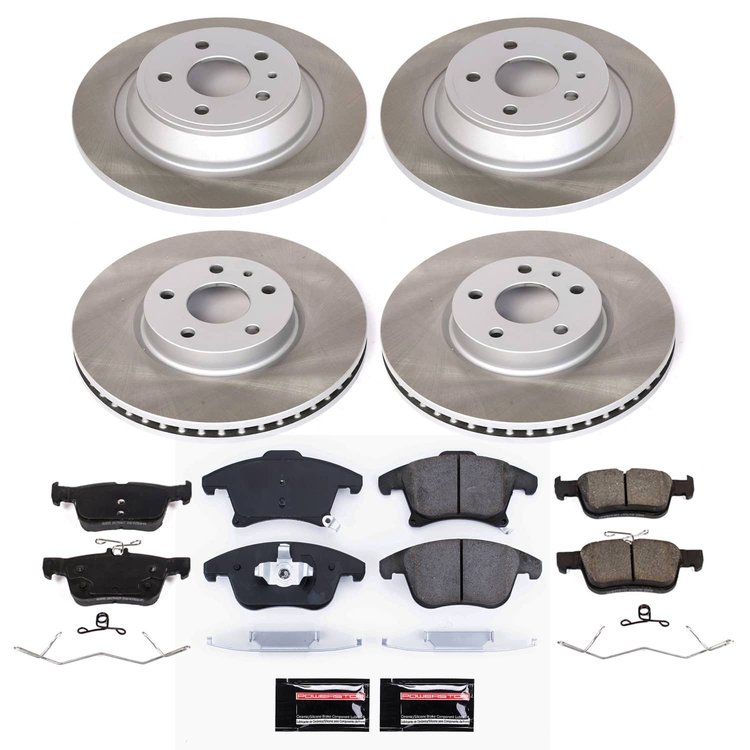 SC8532 Semi-Coated Rotor & Low-Dust Ceramic Brake Pad Kit