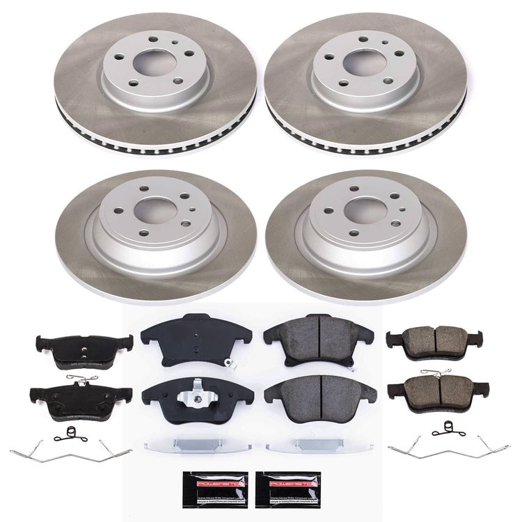SC8541 Semi-Coated Rotor & Low-Dust Ceramic Brake Pad Kit