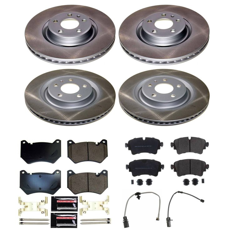 SC8552 Semi-Coated Rotor & Low-Dust Ceramic Brake Pad Kit