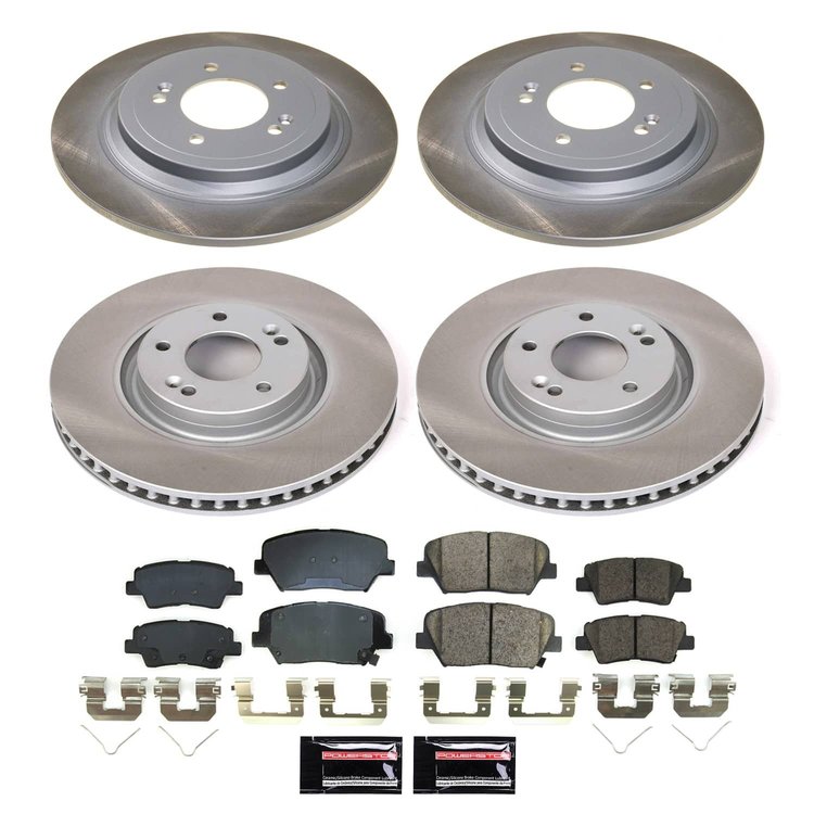 SC8612 Semi-Coated Rotor & Low-Dust Ceramic Brake Pad Kit