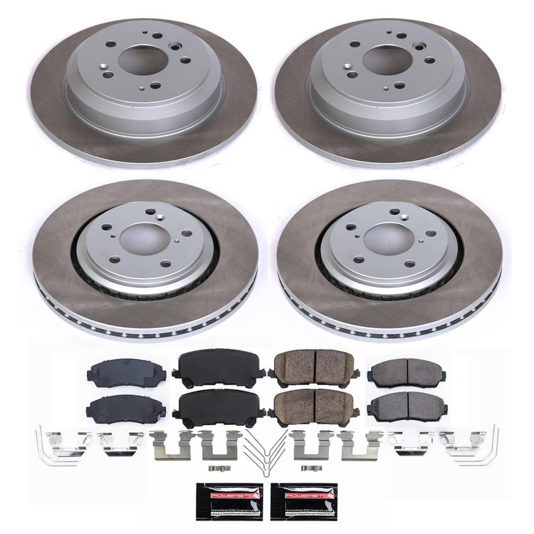 SC8613 Semi-Coated Rotor & Low-Dust Ceramic Brake Pad Kit