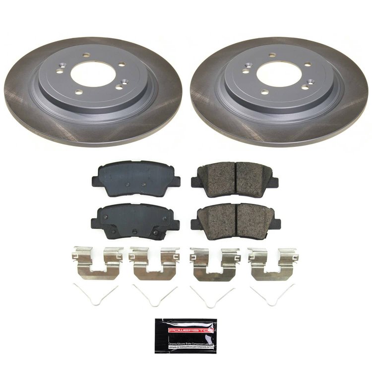 SC8619 Semi-Coated Rotor & Low-Dust Ceramic Brake Pad Kit