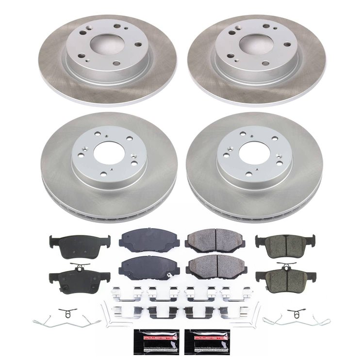 SC8620 Semi-Coated Rotor & Low-Dust Ceramic Brake Pad Kit