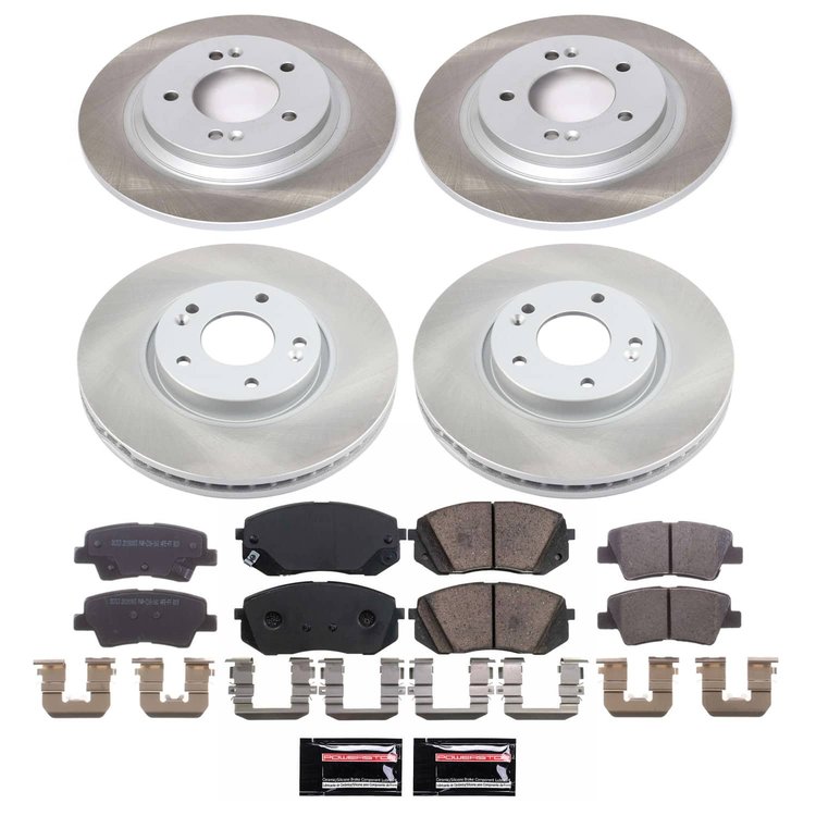 SC8629 Semi-Coated Rotor & Low-Dust Ceramic Brake Pad Kit