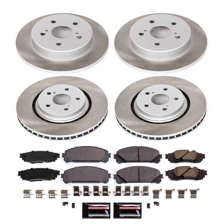 SC8633 Semi-Coated Rotor & Low-Dust Ceramic Brake Pad Kit