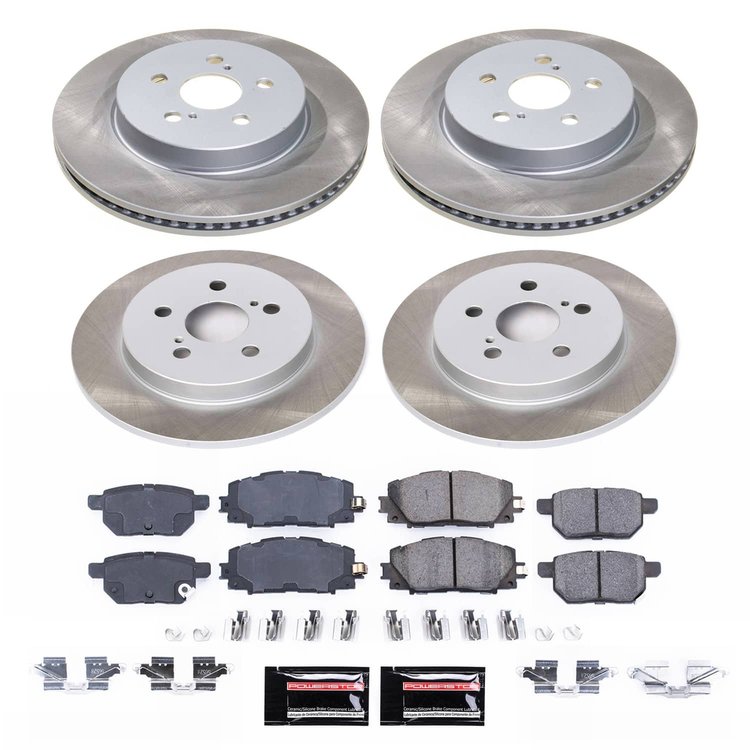 SC8634 Semi-Coated Rotor & Low-Dust Ceramic Brake Pad Kit