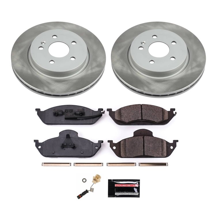 SC864 Semi-Coated Rotor & Low-Dust Ceramic Brake Pad Kit
