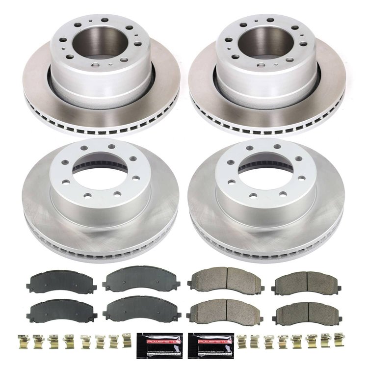 SC8640 Semi-Coated Rotor & Low-Dust Ceramic Brake Pad Kit