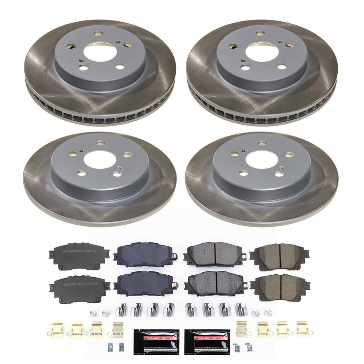 SC8664 Semi-Coated Rotor & Low-Dust Ceramic Brake Pad Kit