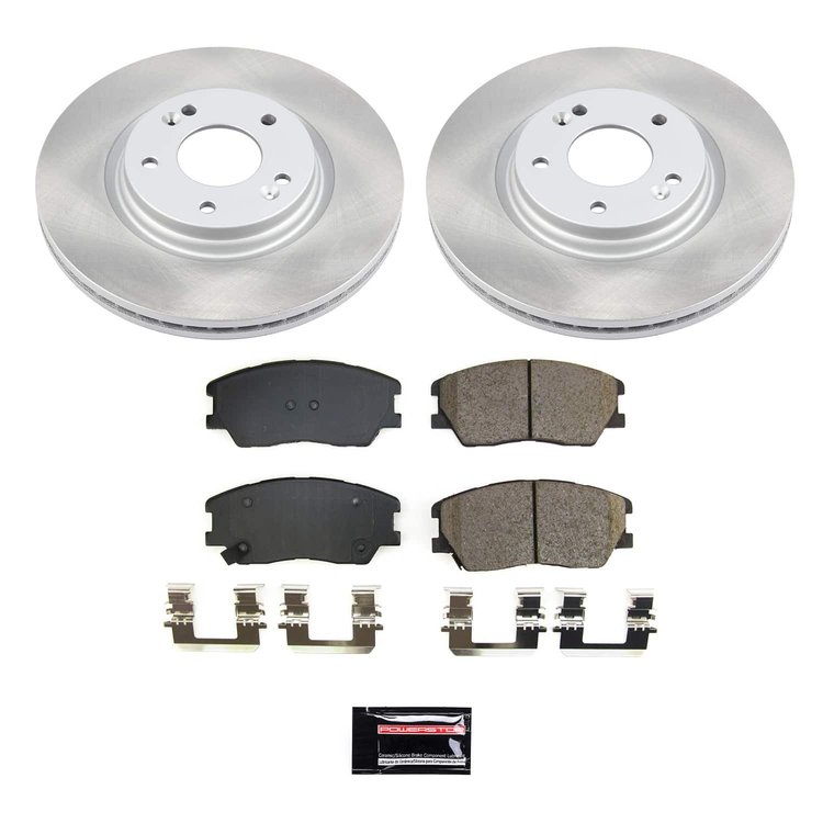 SC8674 Semi-Coated Rotor & Low-Dust Ceramic Brake Pad Kit