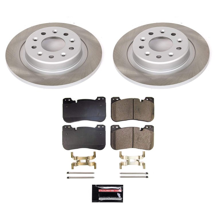 SC8676 Semi-Coated Rotor & Low-Dust Ceramic Brake Pad Kit
