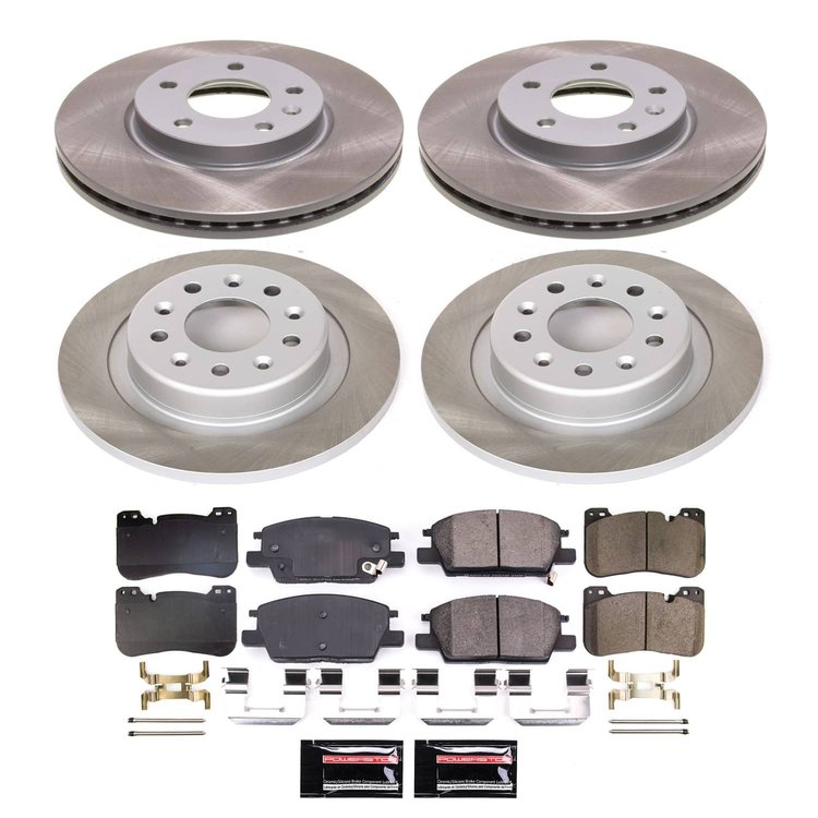 SC8685 Semi-Coated Rotor & Low-Dust Ceramic Brake Pad Kit
