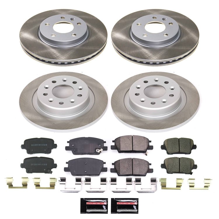 SC8689 Semi-Coated Rotor & Low-Dust Ceramic Brake Pad Kit