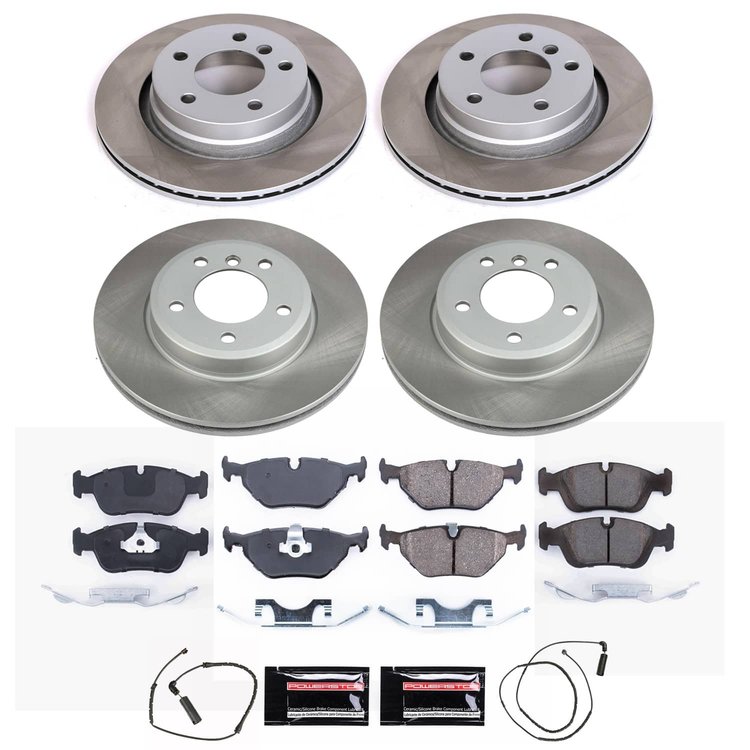 SC871 Semi-Coated Rotor & Low-Dust Ceramic Brake Pad Kit