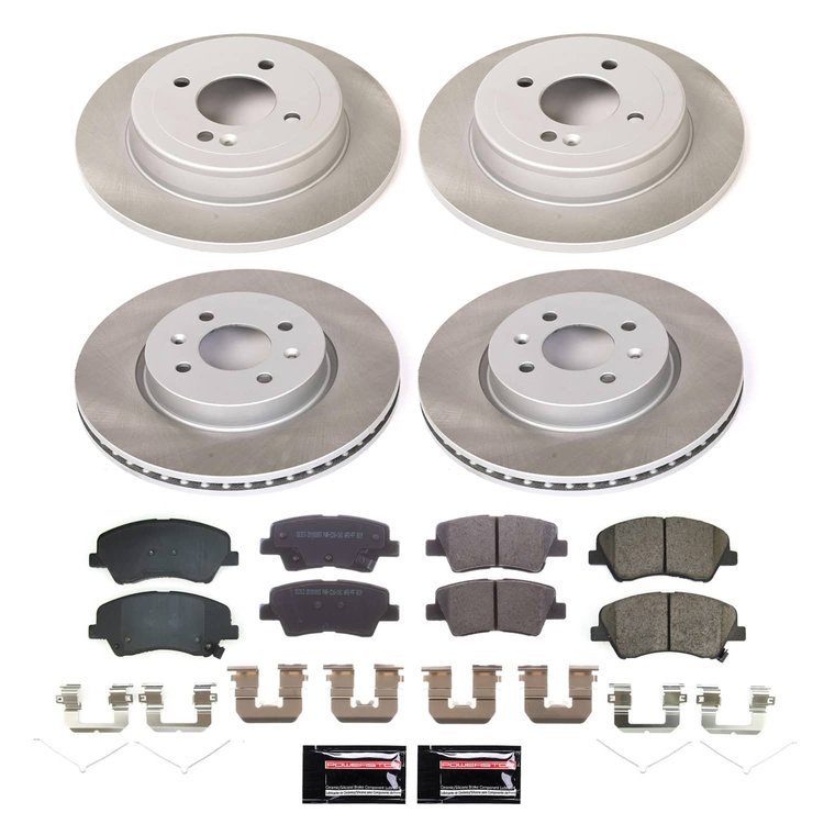SC8724 Semi-Coated Rotor & Low-Dust Ceramic Brake Pad Kit