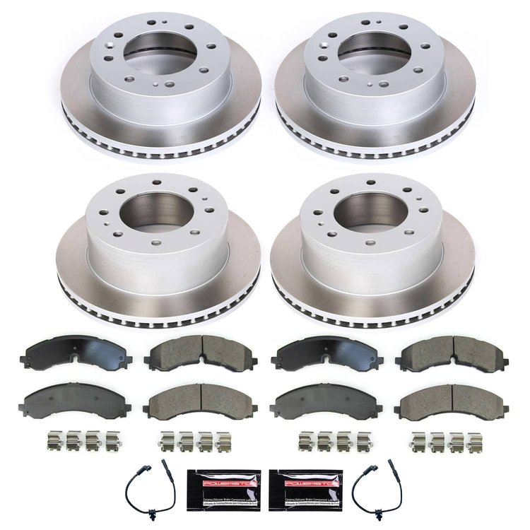 SC8732 Semi-Coated Rotor & Low-Dust Ceramic Brake Pad Kit