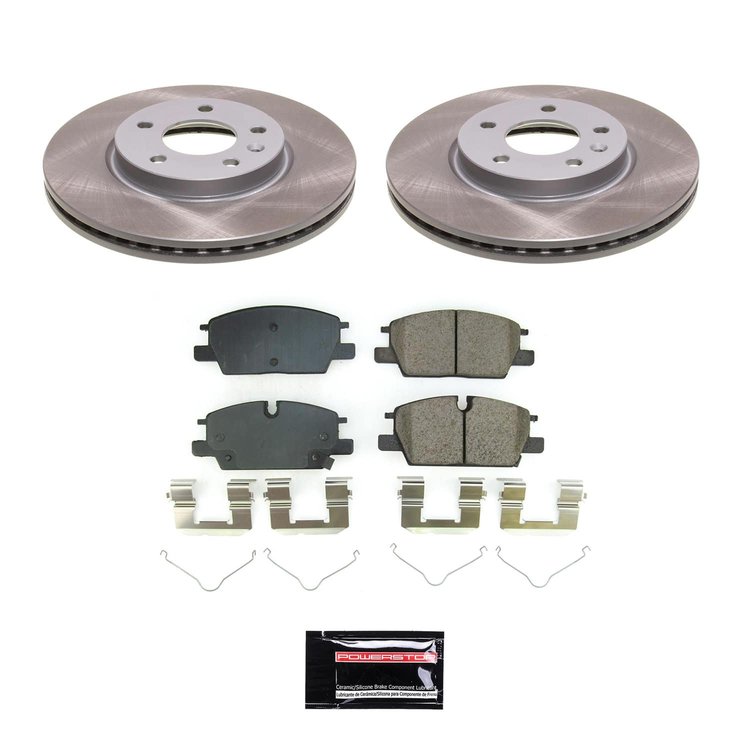 SC8738 Semi-Coated Rotor & Low-Dust Ceramic Brake Pad Kit