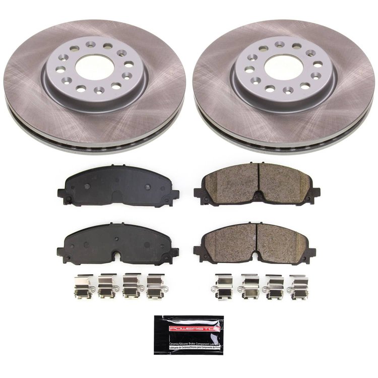 SC8739 Semi-Coated Rotor & Low-Dust Ceramic Brake Pad Kit
