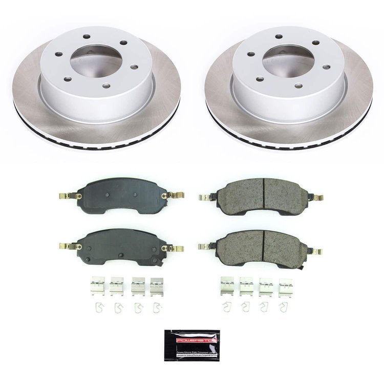 SC8763 Semi-Coated Rotor & Low-Dust Ceramic Brake Pad Kit
