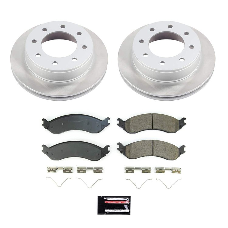 SC8767 Semi-Coated Rotor & Low-Dust Ceramic Brake Pad Kit