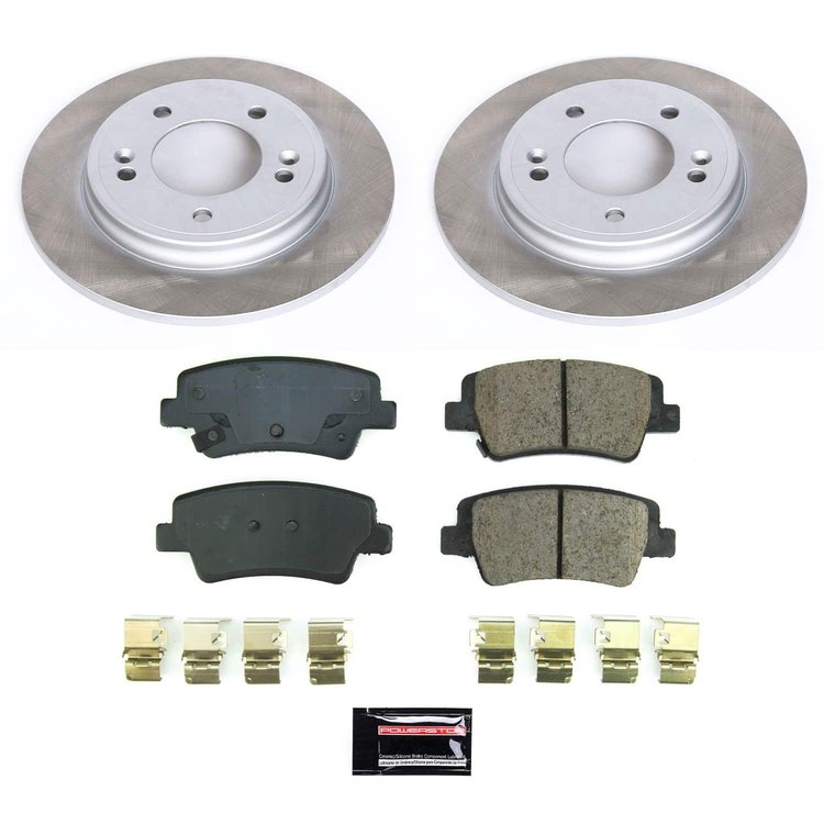 SC8769 Semi-Coated Rotor & Low-Dust Ceramic Brake Pad Kit