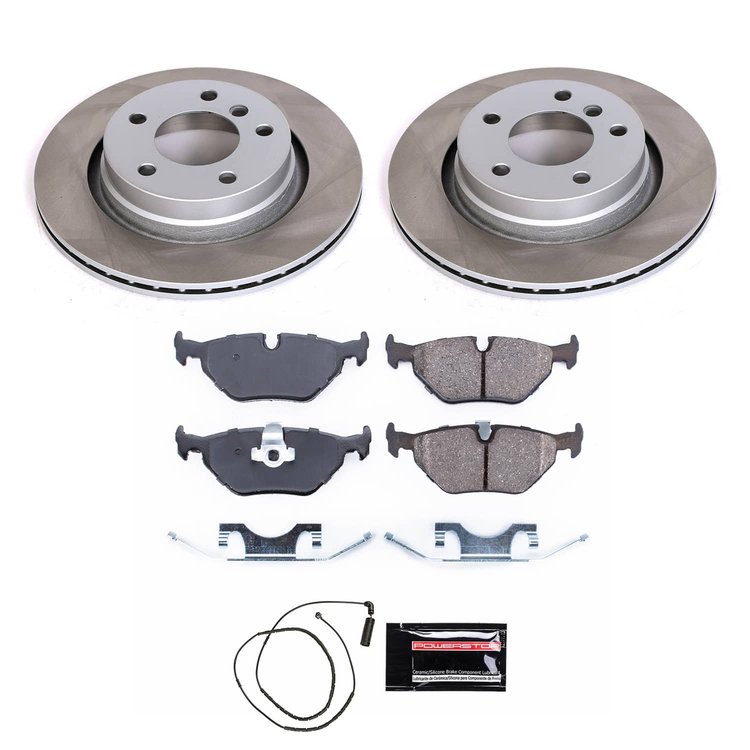 SC877 Semi-Coated Rotor & Low-Dust Ceramic Brake Pad Kit