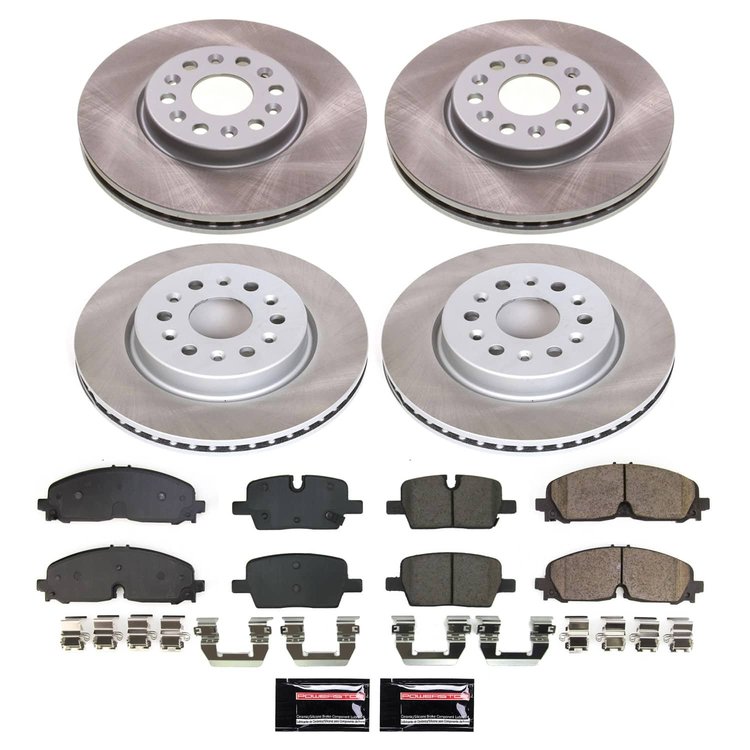 SC8794 Semi-Coated Rotor & Low-Dust Ceramic Brake Pad Kit