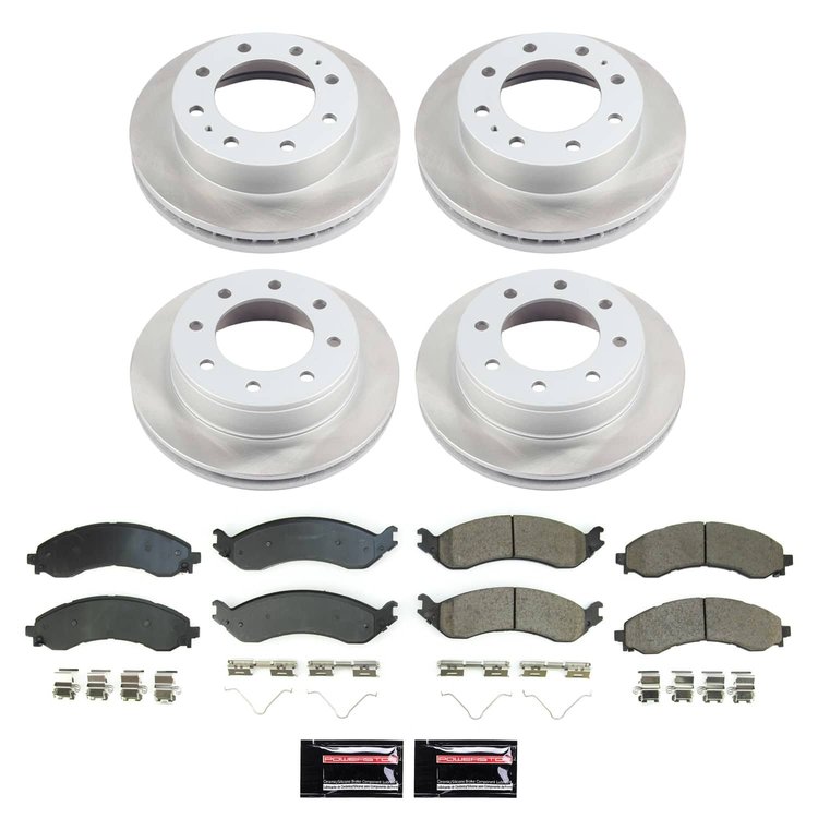 SC8798 Semi-Coated Rotor & Low-Dust Ceramic Brake Pad Kit
