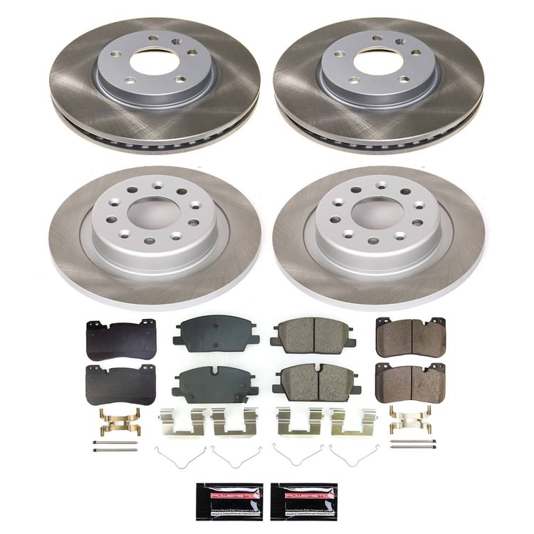 SC8799 Semi-Coated Rotor & Low-Dust Ceramic Brake Pad Kit