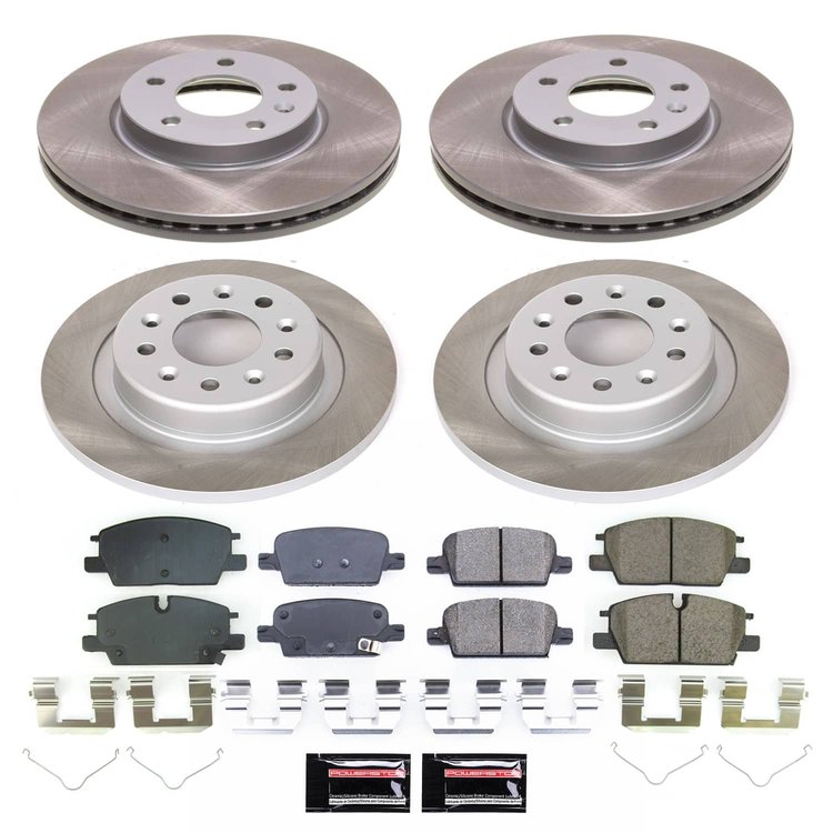 SC8800 Semi-Coated Rotor & Low-Dust Ceramic Brake Pad Kit