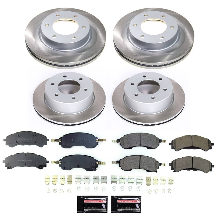 SC8802 Semi-Coated Rotor & Low-Dust Ceramic Brake Pad Kit