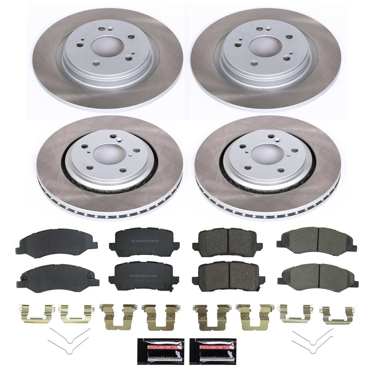 SC8807 Semi-Coated Rotor & Low-Dust Ceramic Brake Pad Kit