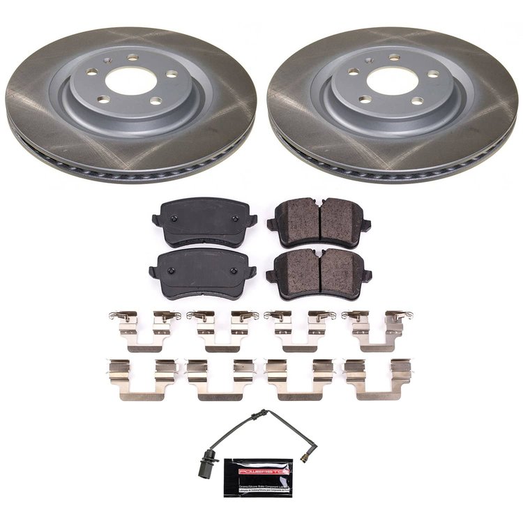 SC8850 Semi-Coated Rotor & Low-Dust Ceramic Brake Pad Kit