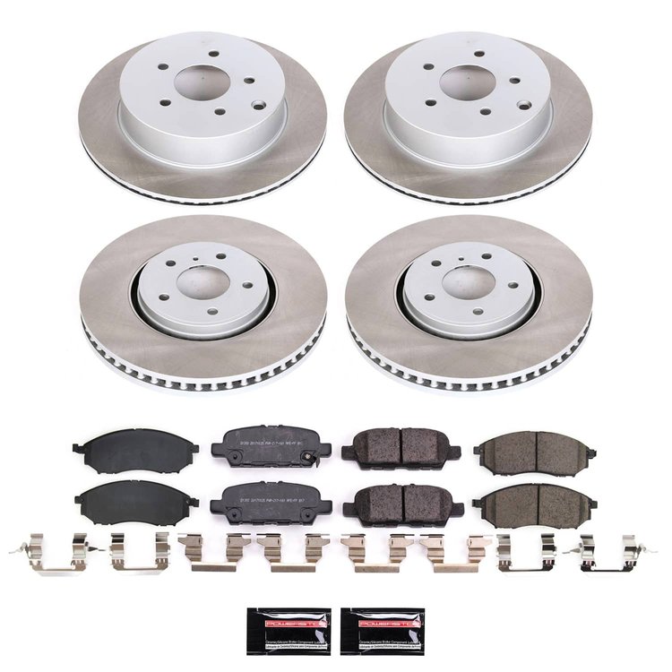 SC8878 Semi-Coated Rotor & Low-Dust Ceramic Brake Pad Kit