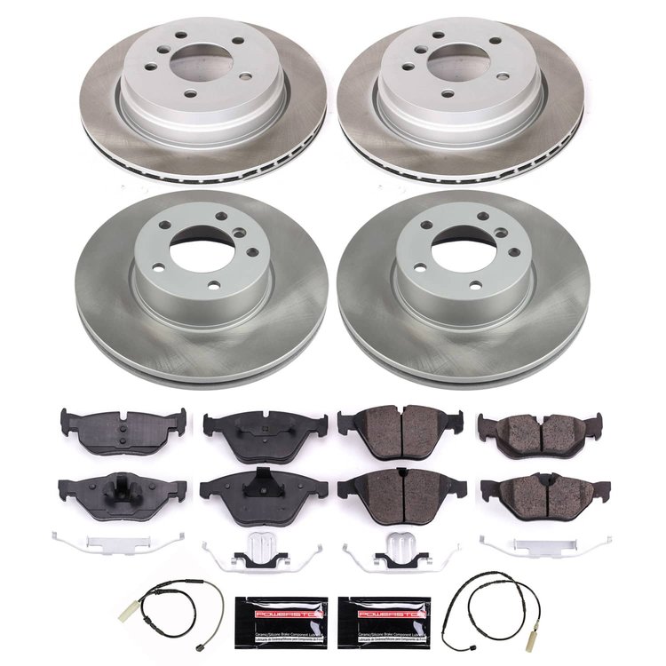 SC8882 Semi-Coated Rotor & Low-Dust Ceramic Brake Pad Kit