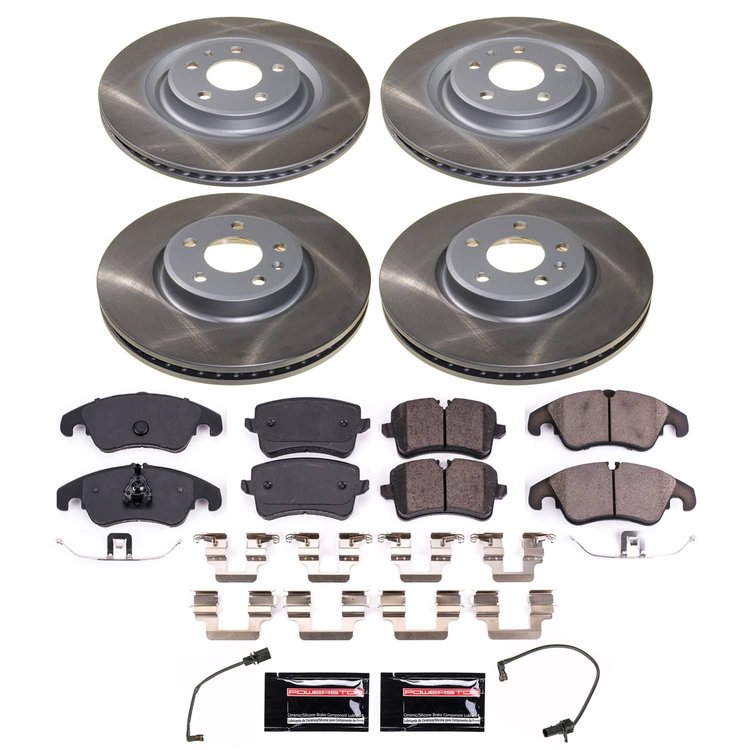 SC8883 Semi-Coated Rotor & Low-Dust Ceramic Brake Pad Kit