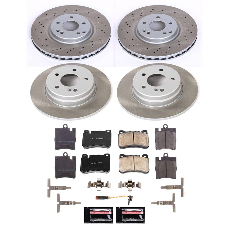 SC8887 Semi-Coated Rotor & Low-Dust Ceramic Brake Pad Kit