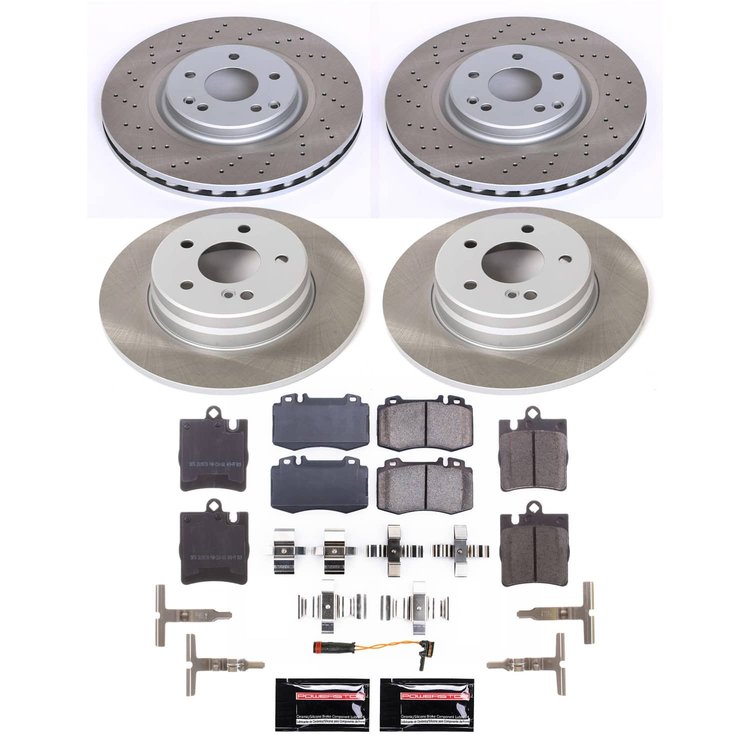 SC8913 Semi-Coated Rotor & Low-Dust Ceramic Brake Pad Kit