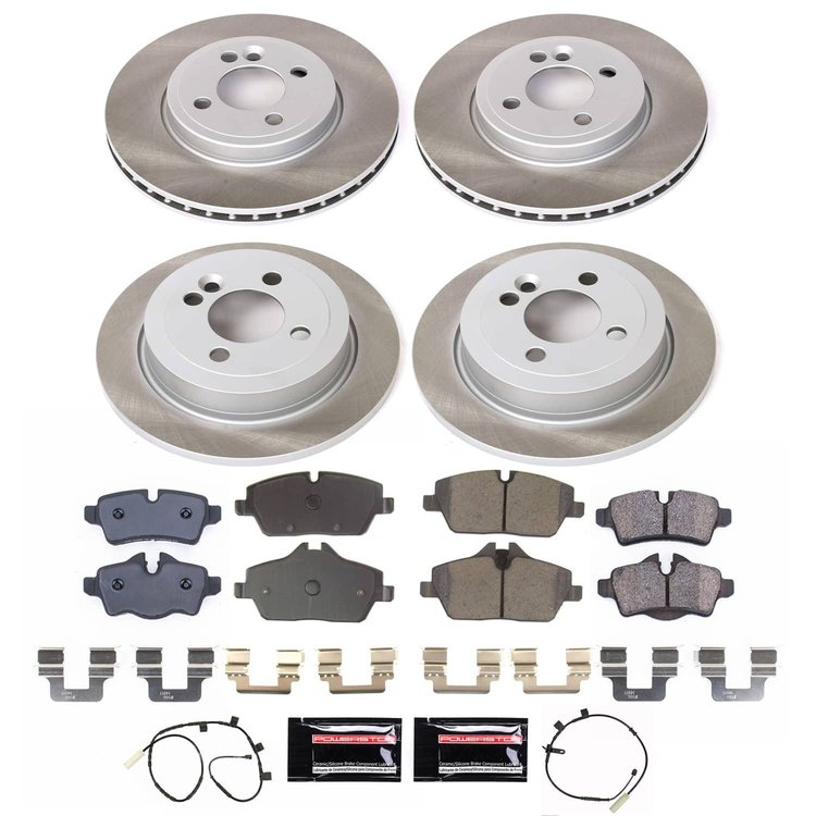 SC8914 Semi-Coated Rotor & Low-Dust Ceramic Brake Pad Kit