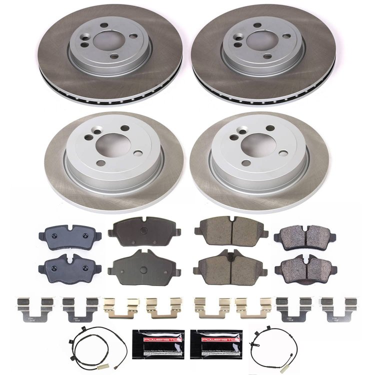 SC8915 Semi-Coated Rotor & Low-Dust Ceramic Brake Pad Kit