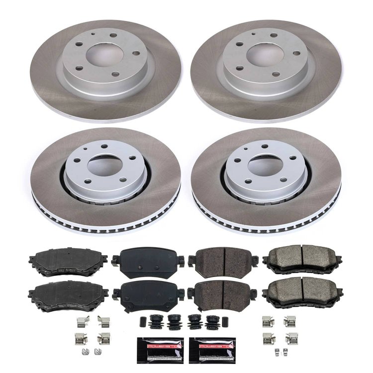 SC8917 Semi-Coated Rotor & Low-Dust Ceramic Brake Pad Kit