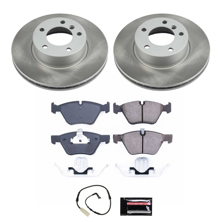 SC8949 Semi-Coated Rotor & Low-Dust Ceramic Brake Pad Kit
