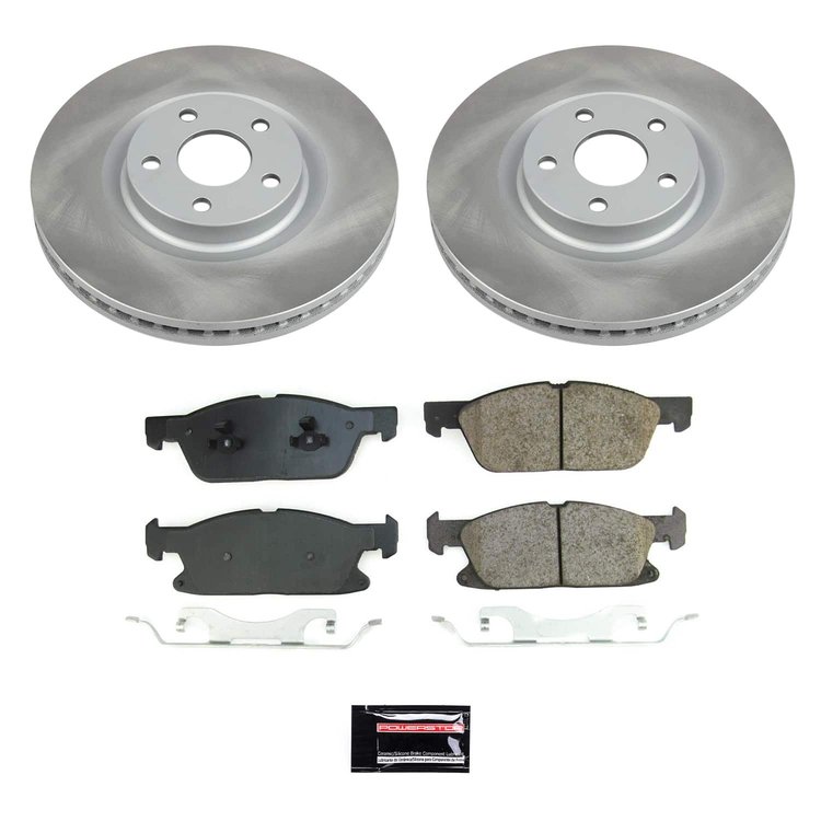 SC8961 Semi-Coated Rotor & Low-Dust Ceramic Brake Pad Kit