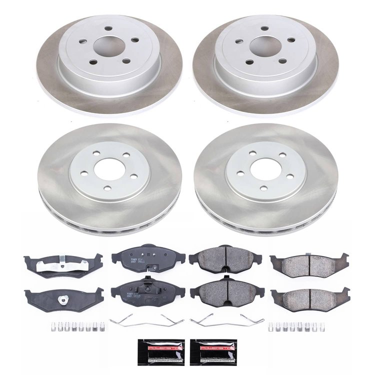 SC8969 Semi-Coated Rotor & Low-Dust Ceramic Brake Pad Kit