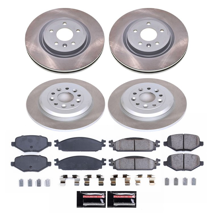 SC8970 Semi-Coated Rotor & Low-Dust Ceramic Brake Pad Kit